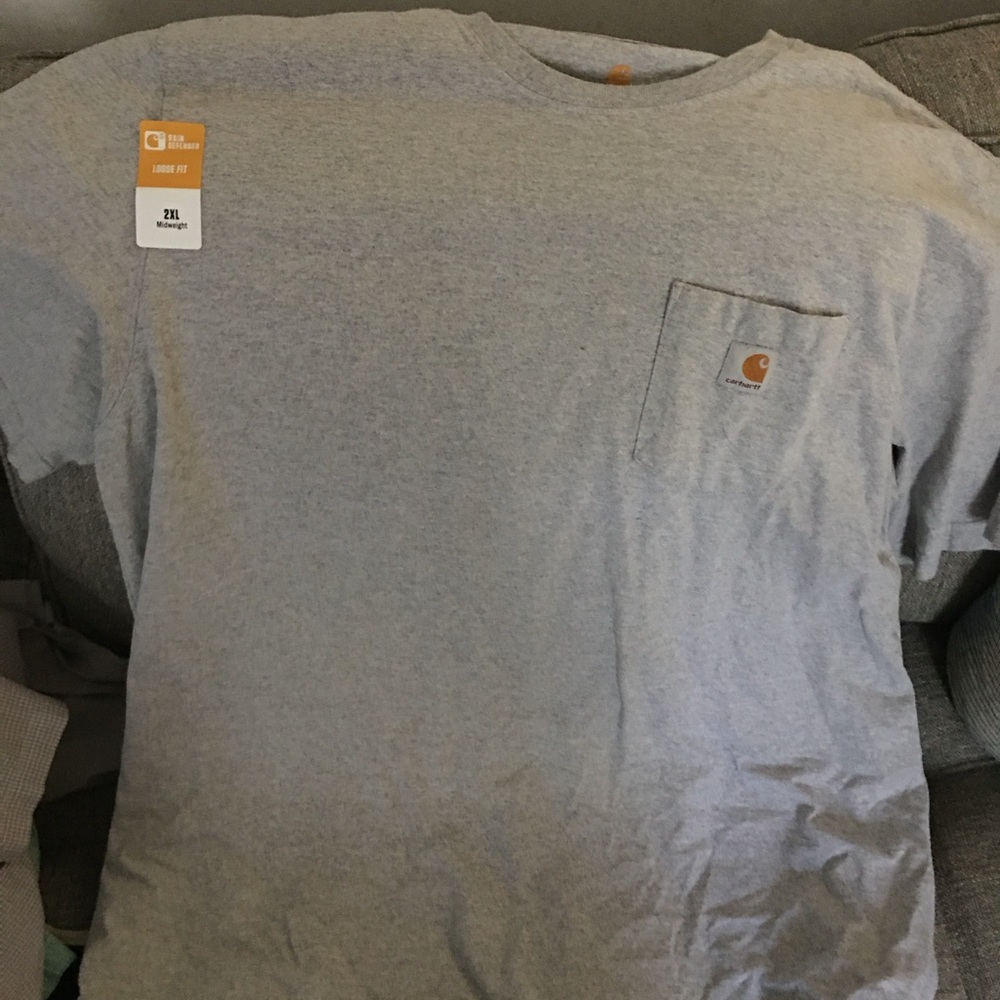 Carhartt Men's Gray Pocket T-Shirt